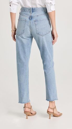 AGOLDE Women's Riley High Rise Straight Crop Jeans in Saudi Arabia