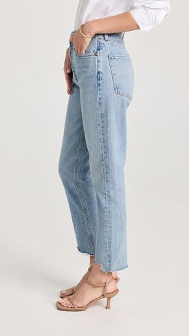 AGOLDE Women's Riley High Rise Straight Crop Jeans in Saudi Arabia