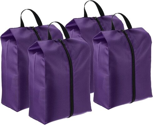 PATIKIL Shoe Bags for Travel, 4 Pack Portable Nylon Shoe Bag with Zipper Waterproof Shoe Storage Organizer for Travel Outdoor, Purple in Kuwait