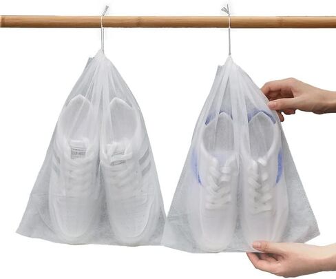 10 Pcs Travel Shoe Bag Non Woven Fabric Storage Bags Dust Bags for Purses and Handbags Storage, Shoe Travel Bags for Packing, Home Closet Organizer Dust Cover in Saudi Arabia