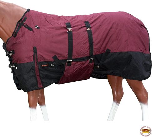 HILASON 1200D Winter Waterproof Poly Horse Blanket Belly Wrap | Horse Blanket | Horse Turnout Blanket | Horse Blankets for Winter | Waterproof Turnout Blankets for Horses | Blankets for Horses 75 in in Saudi Arabia