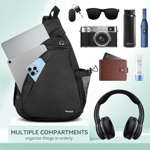 حقيبة حبال كروس للرجال، حقيبة كمبيوتر محمول كبيرة للرجال مع حقيبة هاتف حقيبة ظهر كروس للمشي لمسافات طويلة والعمل in Kuwait