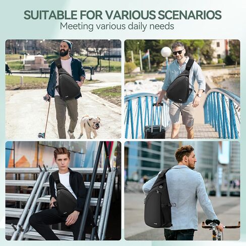 حقيبة حبال كروس للرجال، حقيبة كمبيوتر محمول كبيرة للرجال مع حقيبة هاتف حقيبة ظهر كروس للمشي لمسافات طويلة والعمل in Kuwait