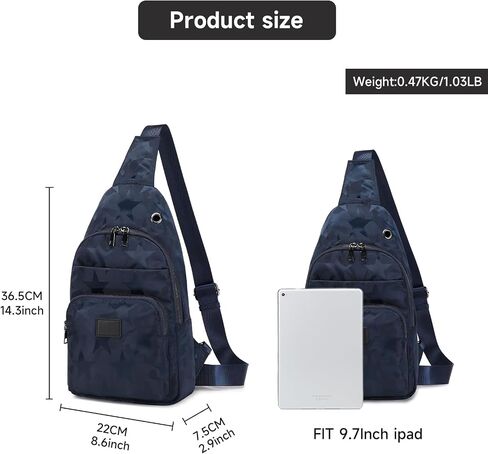 Men‘s Crossbody Sling Bag Single-shoulder Bag Chest Bag Outdoors Travel Hiking Chest Bag Daypack for Men in Saudi Arabia