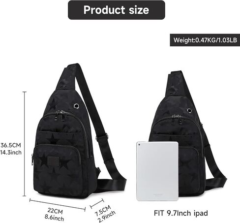 Men‘s Crossbody Sling Bag Single-shoulder Bag Chest Bag Outdoors Travel Hiking Chest Bag Daypack for Men in Saudi Arabia