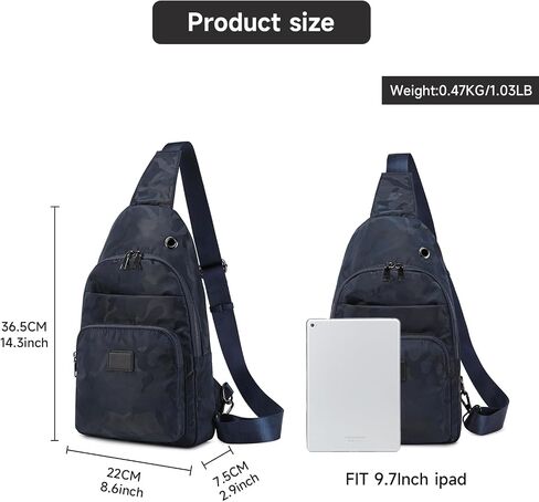 Men‘s Crossbody Sling Bag Single-shoulder Bag Chest Bag Outdoors Travel Hiking Chest Bag Daypack for Men in Saudi Arabia