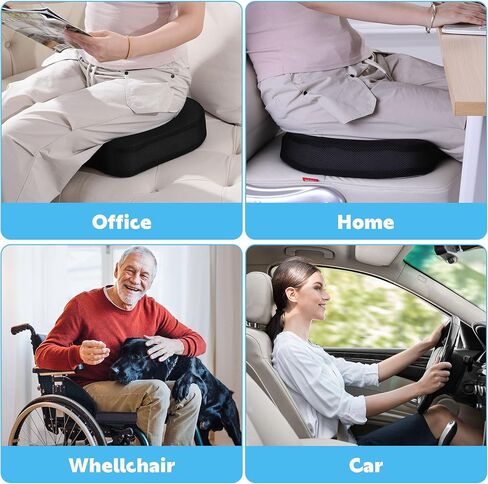 Seat Cushion with Hole for Sitting Bones, Non-Slip Seat Cushion for Office Chairs Car Support, piriformis Cushion ischial Tuberosity seat Cushion for Tailbone, Sciatica, Back Pressure Relief in Saudi Arabia