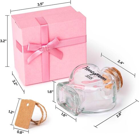 Honeymoon Sand Keepsake Jar 2025，Bridal Shower Gift, Wedding Gift, Engagement Gift, Honeymoon Gift, Travel Gift for Couples, Newlywed, Fiance(Gift Box Includes) - 40ml Glass in Saudi Arabia