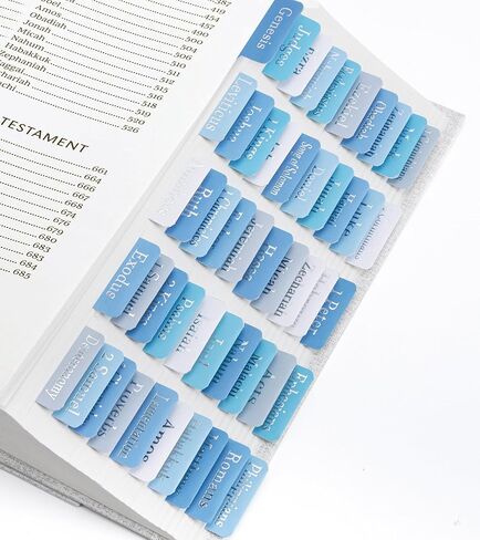 Laminated Blue Bible Tabs,Bible Journaling Supplies,Bible Study Tabs for Women and Men,Old and New Testament Bible Book Index Tabs for Christian Gift in Saudi Arabia