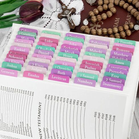 Laminated Blue Bible Tabs,Bible Journaling Supplies,Bible Study Tabs for Women and Men,Old and New Testament Bible Book Index Tabs for Christian Gift in Saudi Arabia