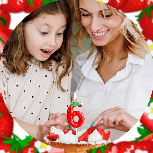 الفراولة عيد الميلاد الأول شمعة الهدايا للفتيات، الفراولة الحمراء عيد ميلاد شمعة الزينة، الفاكهة تحت عنوان كعكة شمعة للفتيات هدايا عيد ميلاد الاحتفال لم شمل الذكرى السنوية لوازم الحفلات in Saudi Arabia