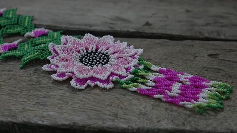 قلادة مطرزة يدويًا على الطراز الأمريكي الأصلي من huichol مصنوعة من الخرز الزجاجي طوق de cuentas nativas al estilo mexicano de los artesanos regalos para mujeres in Saudi Arabia