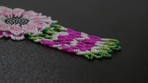 قلادة مطرزة يدويًا على الطراز الأمريكي الأصلي من huichol مصنوعة من الخرز الزجاجي طوق de cuentas nativas al estilo mexicano de los artesanos regalos para mujeres in Saudi Arabia