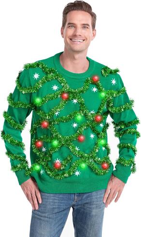 HSCTEK Light Up Men Christmas Sweater in Saudi Arabia