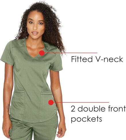 BARCO Grey's Anatomy GRT122 Women's Avana Scrub Top Sweet Sage M in Saudi Arabia