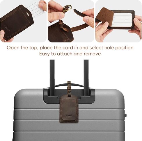 S-ZONE Carry On Garment Bag for Business and Leather Luggage Tag Bundle in Saudi Arabia