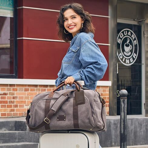 S-ZONE Carry On Garment Bag for Business and Leather Luggage Tag Bundle in Saudi Arabia