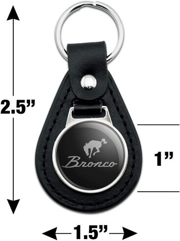 GRAPHICS & MORE Ford Bronco Black Leather Keychain Collection in Saudi Arabia
