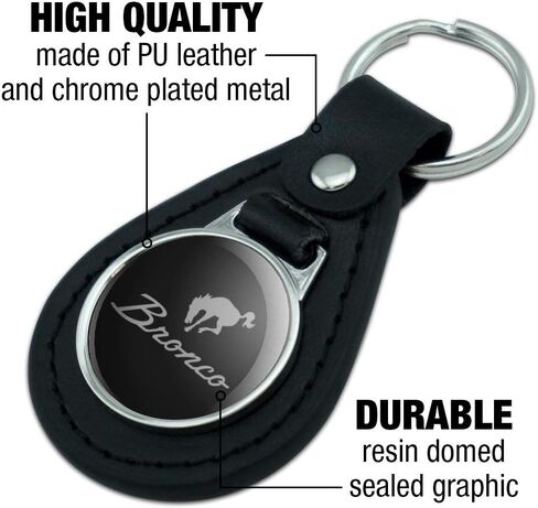 GRAPHICS & MORE Ford Bronco Black Leather Keychain Collection in Saudi Arabia