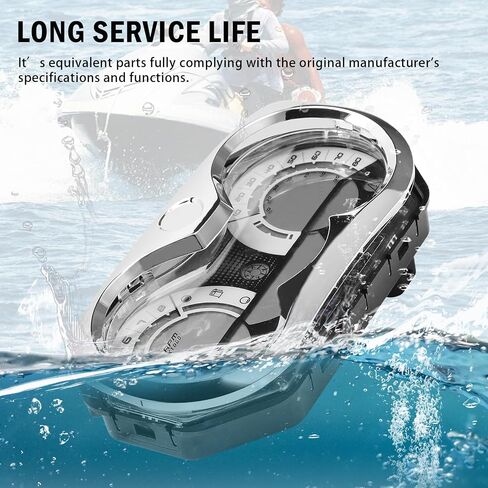 LCD Digital Jet Ski Speedometer fits for Sea Doo GTX RXP RXT Wake Gauge Cluster w/Chrome Bezel NO Programming Required Replace# 278002270 278002144 in Saudi Arabia