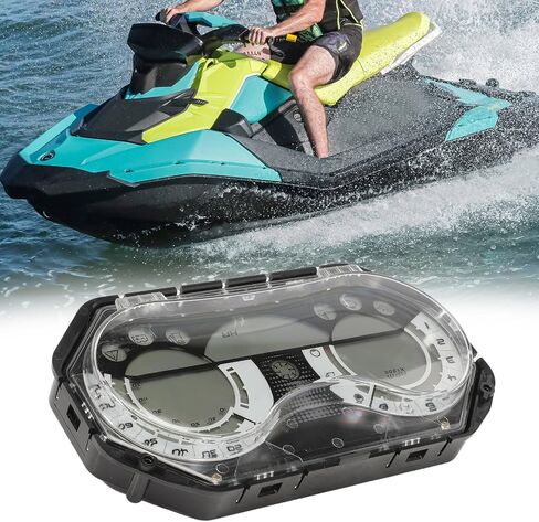 LCD Digital Jet Ski Speedometer fits for Sea Doo GTX RXP RXT Wake Gauge Cluster w/Chrome Bezel NO Programming Required Replace# 278002270 278002144 in Saudi Arabia