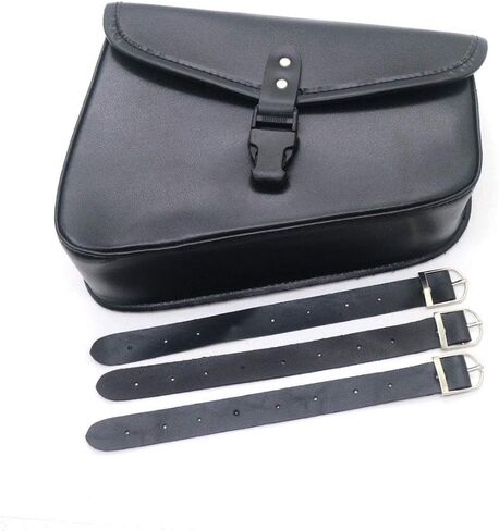 Motorcycle Black Faux Leather Saddlebags Saddle Bags Luggage Bag For Harley Sportster XL 883 1200 (right) in Saudi Arabia