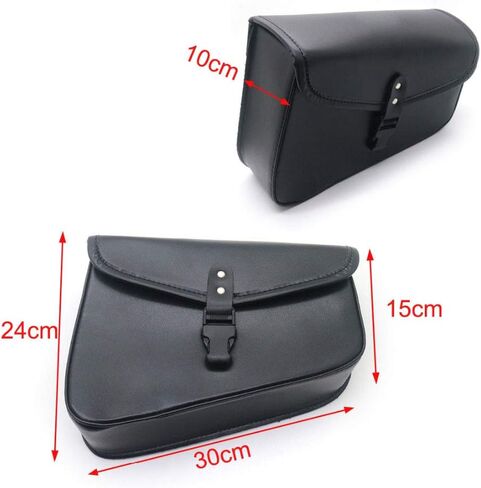Motorcycle Black Faux Leather Saddlebags Saddle Bags Luggage Bag For Harley Sportster XL 883 1200 (right) in Saudi Arabia