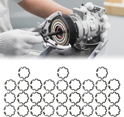 AC Compressor Clutch Snap Ring, 50Pcs C-Clip Snap Retaining Clip Rings Set Thickness 1.5mm OD 37.43mm ID 30mm for B5 AC Compressor Clutch Shaft in Saudi Arabia