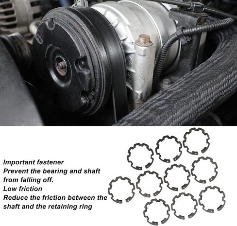 AC Compressor Clutch Snap Ring, 50Pcs C-Clip Snap Retaining Clip Rings Set Thickness 1.5mm OD 37.43mm ID 30mm for B5 AC Compressor Clutch Shaft in Saudi Arabia