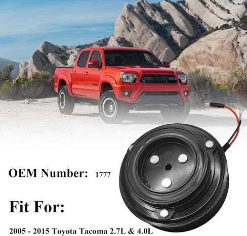 A/C Compressor Clutch Assembly Kit Plate Pulley Bearing Coil 1777 Replacement for 2005-2015 Toyota Tacoma 2.7L & 4.0L, AC Air Conditioning Compressor Clutch Coil Auto Repair Kit in Saudi Arabia