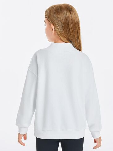 Haloumoning Girls Turtleneck Oversized Sweatshirts Kids Fashion Pullover Long Sleeve Top Clothes 5-14 years in Saudi Arabia