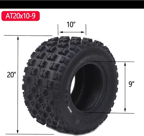 إطارات 20x10-9-6PR لجميع التضاريس ATV UTV للطرق الوعرة، إطارات AT20x10-9-6PR TL ATV - مجموعة من 2، بدون أنبوب in Kuwait
