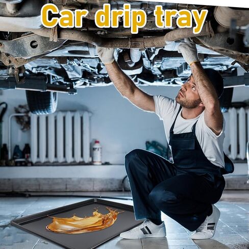 3 قطع كبيرة جدًا من وعاء تنقيط الزيت التلقائي - 28 × 20.5 × 1.4 بوصة صينية تنقيط الزيت لصينية الزيت البلاستيكية أسفل السيارة، صينية بديلة لوعاء التقاط الزيت للحفاظ على أرضية المرآب وغرفة العرض آمنة ونظيفة in Kuwait