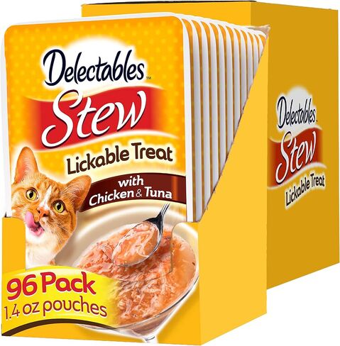 Hartz Delectables Stew Lickable Cats Treat Tuna & Whitefish Flavor Snack 1.4 oz, 1-Pack in Kuwait
