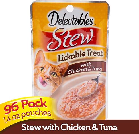 Hartz Delectables Stew Lickable Cats Treat Tuna & Whitefish Flavor Snack 1.4 oz, 1-Pack in Kuwait