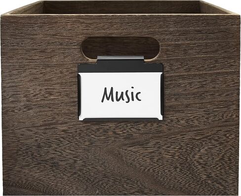 Lulalu Metal Bin and Basket Label Clips for Storage Bins. Dry Erase Chalk Marker Compatible. Replaceable Paper Insert Labels. Pack of 6 Black Metal Bin Label Holder Clips. in Kuwait