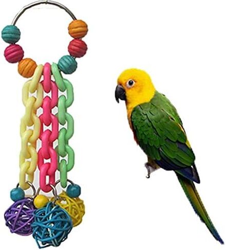 Bird Foraging Shredding Nest Chew Hanging Toy for African Grey Cockatoos Conure Parakeet Quaker Cockatiel Cage Accessories in Kuwait