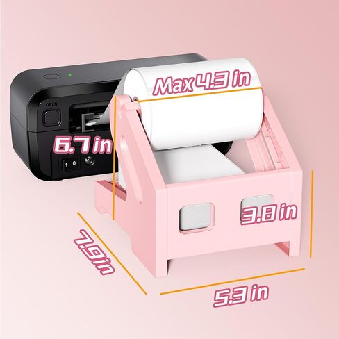 حامل ملصقات، حامل ملصقات حراري للبكرات والملصقات القابلة للطي بمروحة 4×6، لوازم ملحقات طابعة ملصقات سطح المكتب للشحن للمنزل والمكتب (أسود) حامل ملصقات in Kuwait