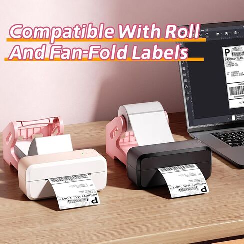 حامل ملصقات، حامل ملصقات حراري للبكرات والملصقات القابلة للطي بمروحة 4×6، لوازم ملحقات طابعة ملصقات سطح المكتب للشحن للمنزل والمكتب (أسود) حامل ملصقات in Kuwait