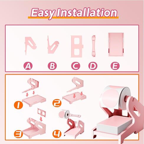 حامل ملصقات، حامل ملصقات حراري للبكرات والملصقات القابلة للطي بمروحة 4×6، لوازم ملحقات طابعة ملصقات سطح المكتب للشحن للمنزل والمكتب (أسود) حامل ملصقات in Kuwait