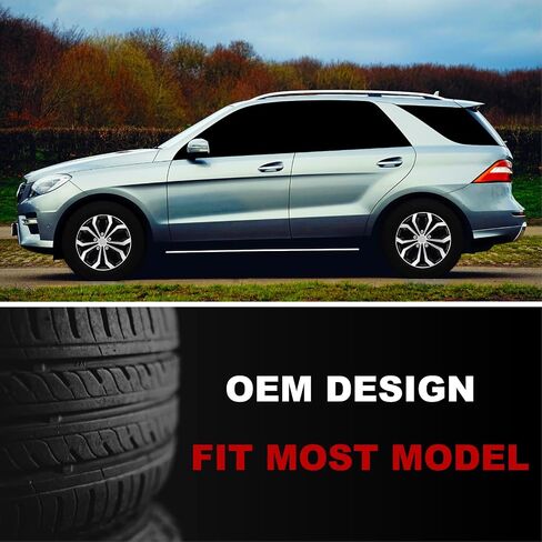 15 inch Hubcaps Set of 4 - Made in Taiwan - Universal Innovative Style Black & Silver Wheel Covers - Fits Multiple Car Models - Upgrade Your Car's Look in Saudi Arabia