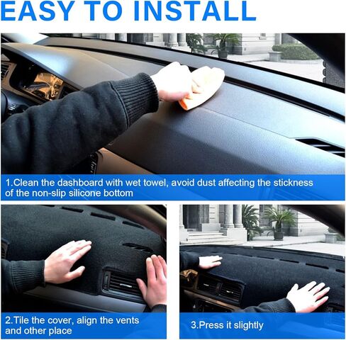 غطاء داش لسيارة تويوتا كامري 2025 غطاء لوحة القيادة حصيرة ظلة من الشمس لا وهج الأشعة فوق البنفسجية حامي نونسليب ملحقات الوسادة الداخلية (حافة سوداء) in Kuwait
