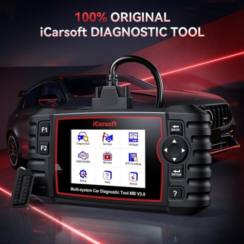 Bidirectional Diagnostic Tool for Mercedes-Benz/Sprinter/Smart, iCarsoft MB V3.0(Enhance Version) 28+ Reset Service OBD2 Full System Scanner, Battery Test/Actuation Test, Auto VIN, Quick Scan in Saudi Arabia