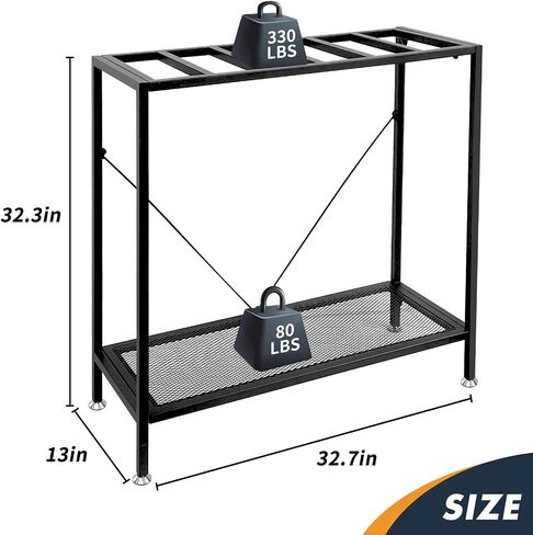 tongmo 40 Gallon Fish Tank Stand, 2 Stands Metal Aquarium Stand, Aquarium Turtle Tank (40 Gallon-Black) in Kuwait