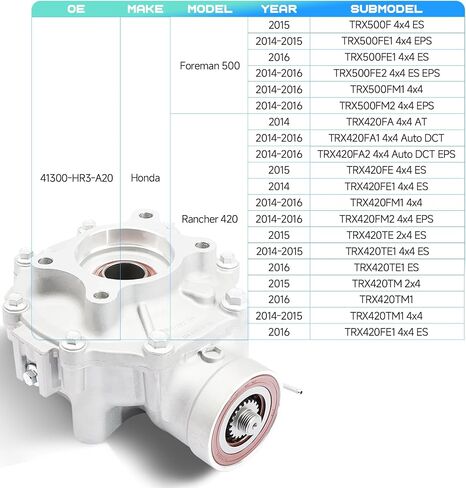 41300-HR3-A20 Rear Differential Rear End Fit for 2014-2016 Honda TRX420 Rancher TRX500 in Saudi Arabia