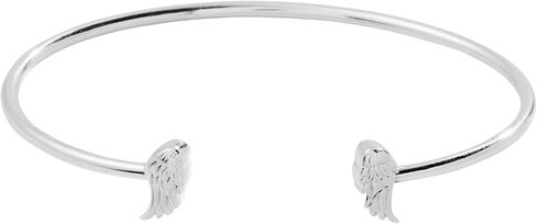 Alex and Ani AA734422SS، سوار مرن بأجنحة الملاك، فضي لامع، فضي، أساور in Saudi Arabia