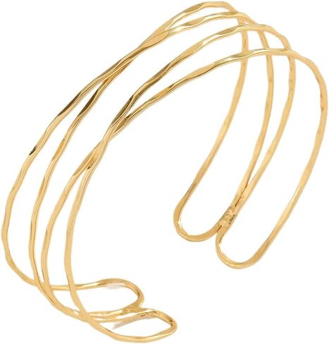 Gold Arm Cuff Jewelry for Women Arm Jewelry Upper Arm Cuff Upper Arm Bracelets Bangle Metal Adjustable Gold/Silver Plated Gold Arm Cuff Upper Arm in Saudi Arabia