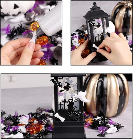 DomeStar 180-200 قطعة من حشو مزهرية الهالوين، ديكورات الهالوين الصغيرة من الأكريليك على شكل يقطين شبح عنكبوت قبعة جمجمة للحفلات المركزية in Kuwait