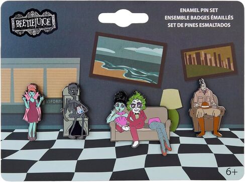مجموعة دبابيس من Loungefly Beetlejuice لغرفة الانتظار مكونة من 4 قطع in Saudi Arabia