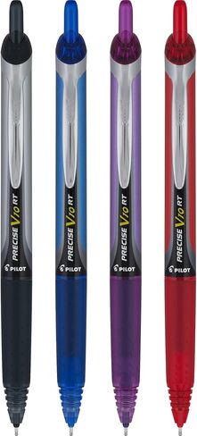 Pilot Precise V10 Retractable Rolling Ball Pens, Bold Point, 1.0 mm, Assorted, Pack of 4 Pens in Saudi Arabia